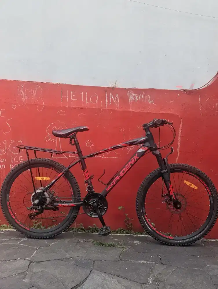 Sepeda Gunung MTB New Phoenix Mulus Siap Pakai + Bonus Bagasi Belakang