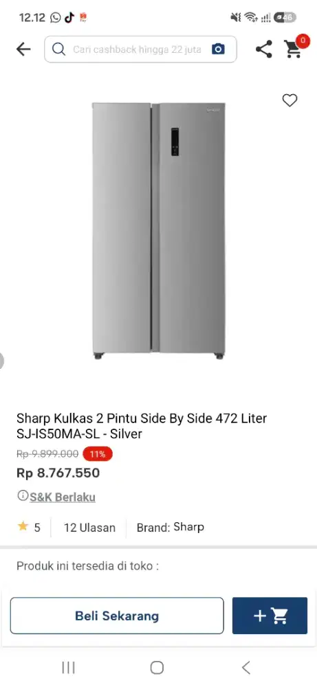 Kulkas SBS sharp promo