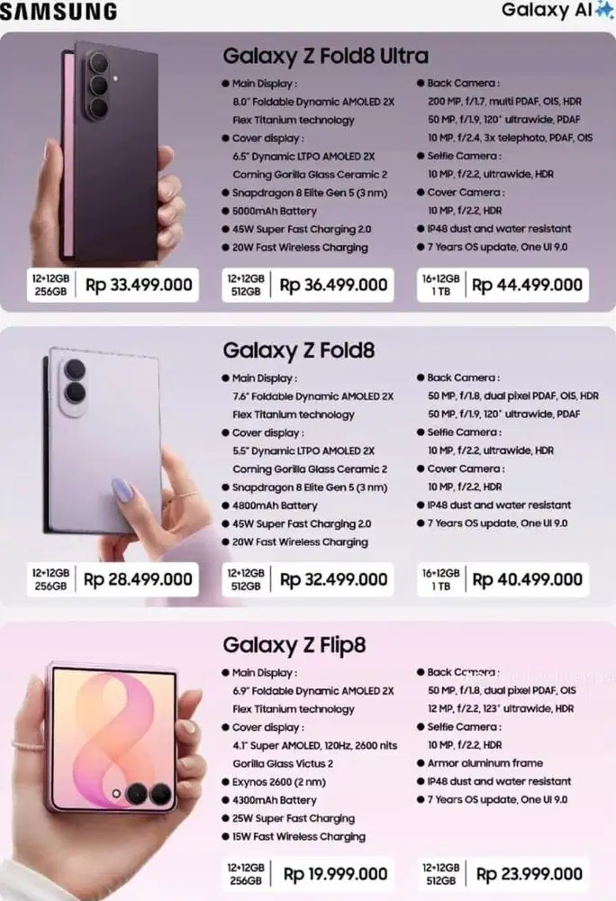 Samsung fold 8 ultra 1TB