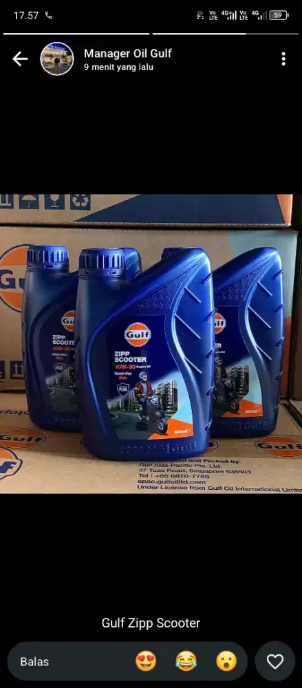 Oil gulf untuk motor dan mobil