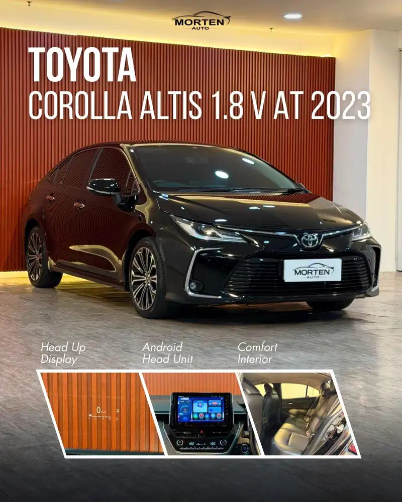 [ KM 32rb ] Toyota Corolla Altis 1.8 V CVT 2023, AT, Hitam