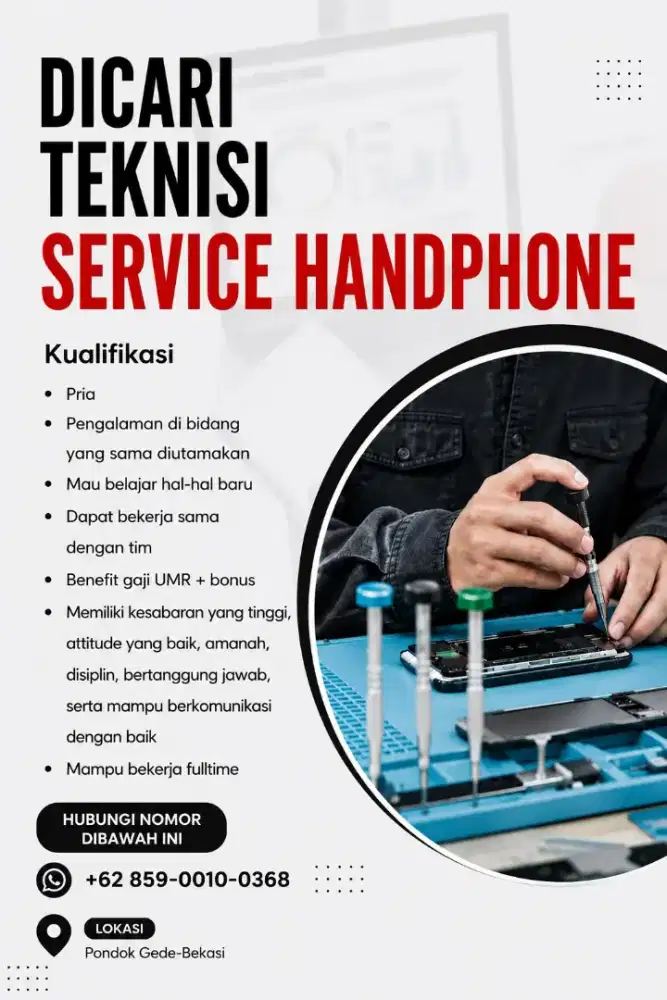 Cari TEKNISI HP berpengalaman