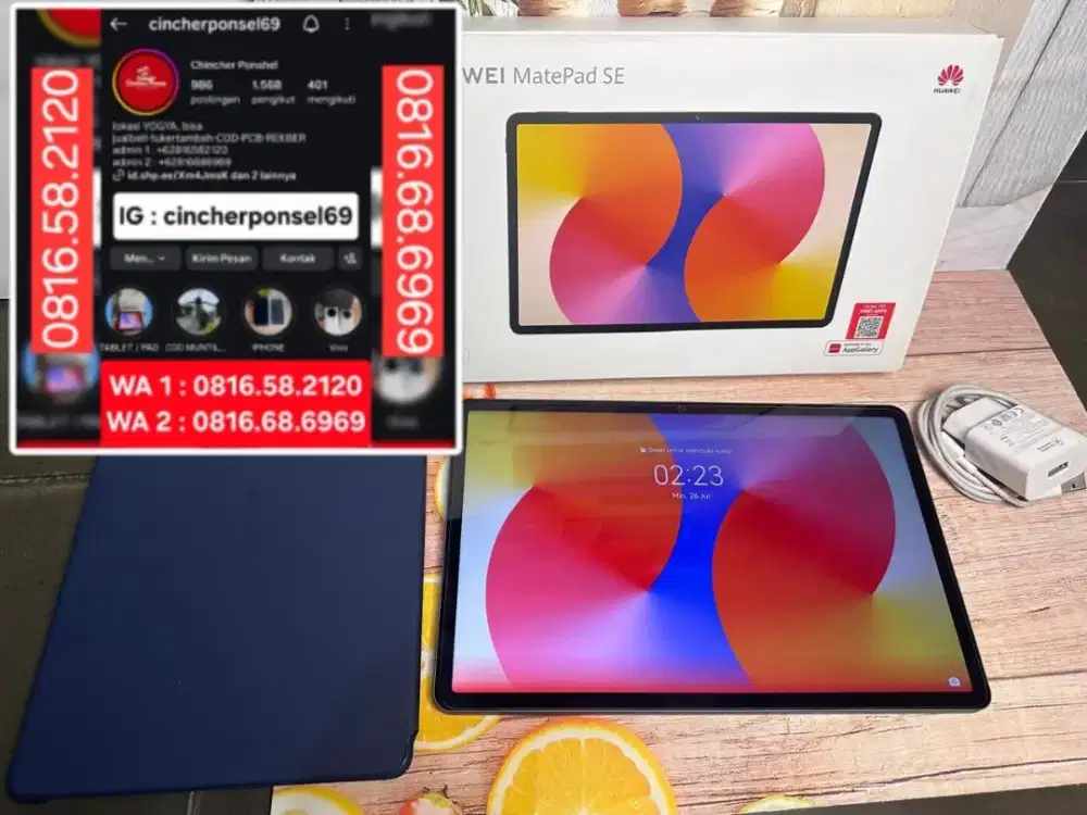 JUAL TAB likenew HUAWEI MatePad SE 11 6/128 isitmewa tinggal pakai