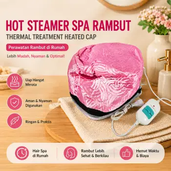 Hot Steamer SPA Rambut Thermal Treatment Heated Cap