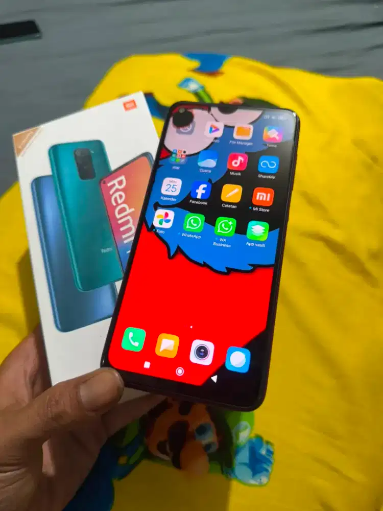 Xiaomi Redmi Note 9 4/64 ORIAN minus tompel Fungsi NORMAL Lok PAMULANG