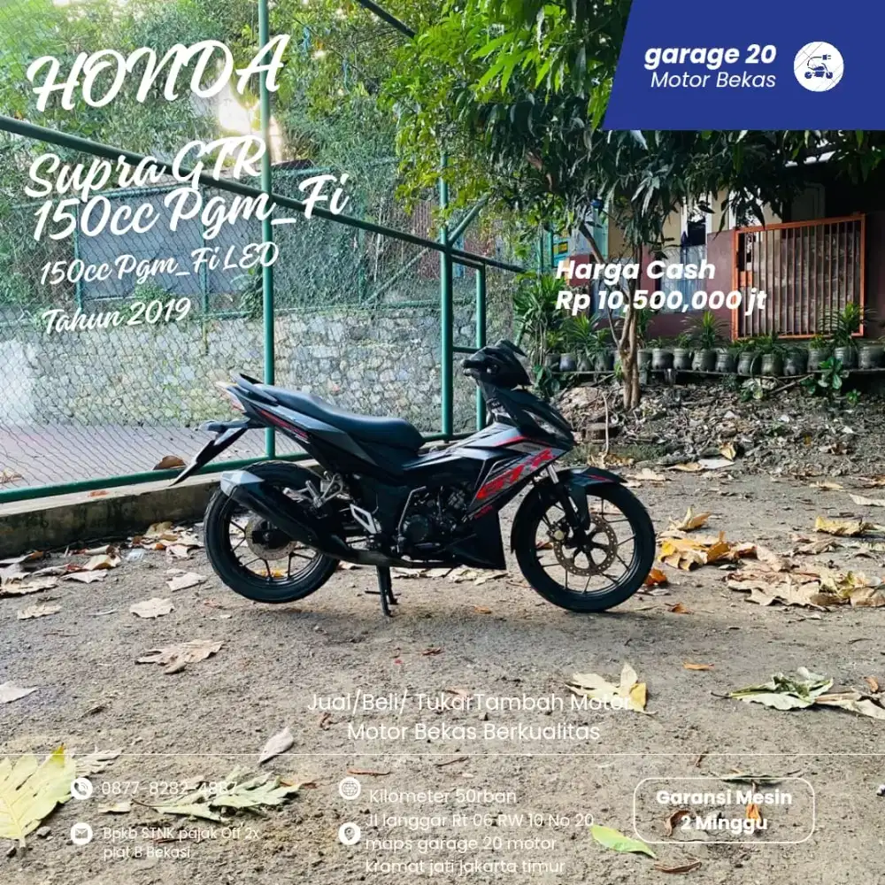 Honda Supra gtr 150cc Pgm Fi Tahun 2019