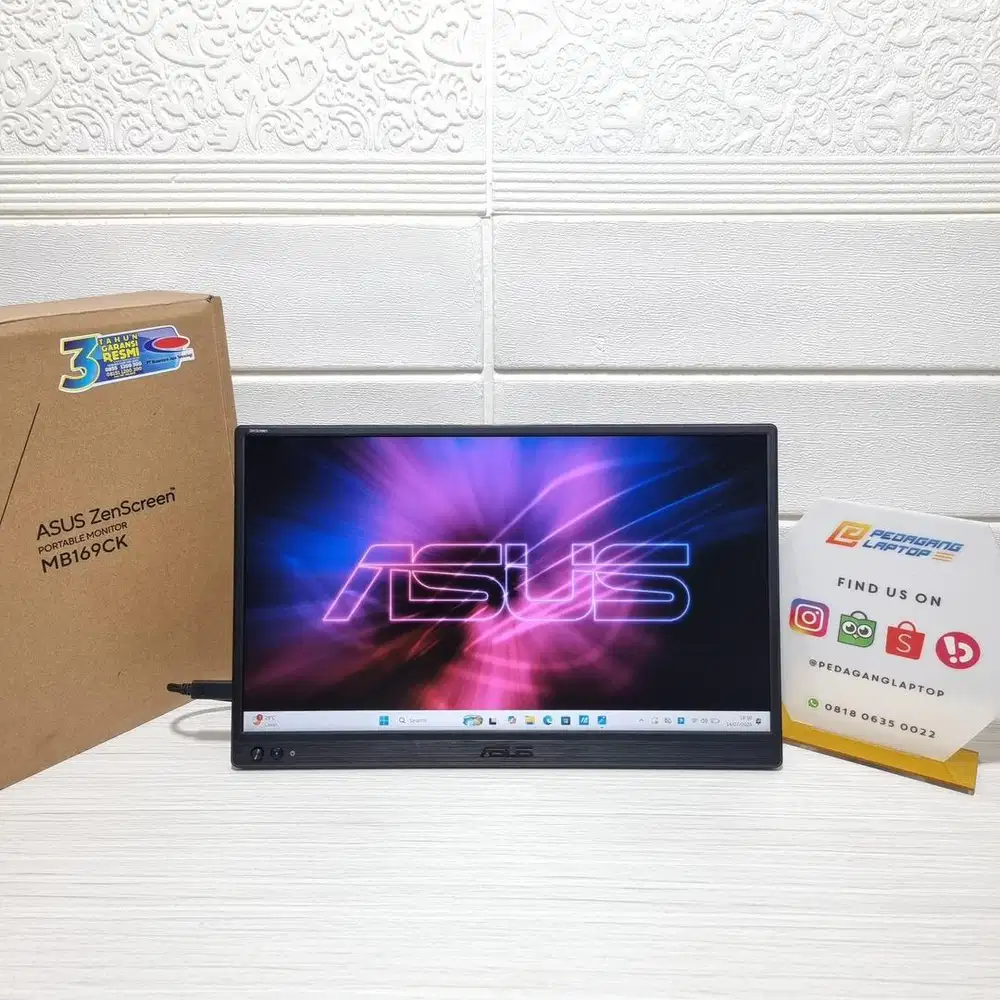 ASUS MONITOR PORTABLE 15.6 inch ZENSCREEN MB169CK FHD IPS