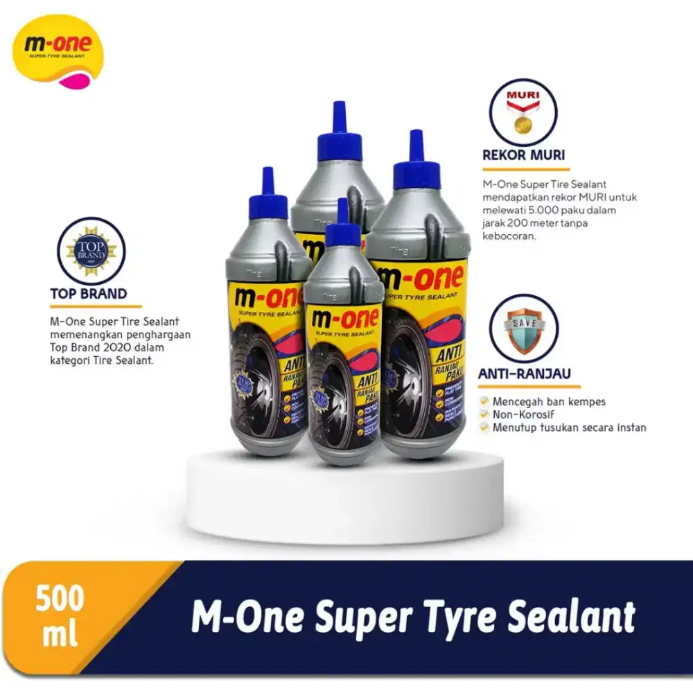 Cairan anti bocor ban motor 500 ml m-one depok original asli