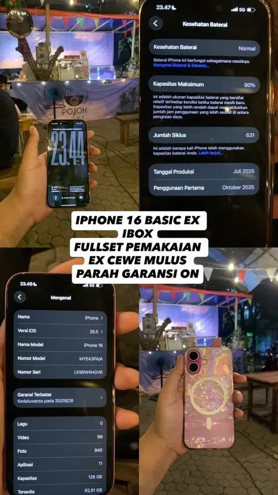 IPHONE 16 BASIC IBOX 128 FULLSET MULUS