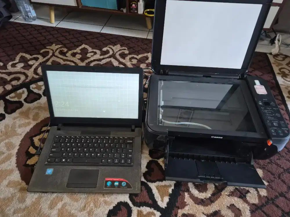 Laptop lenovo & printer canon