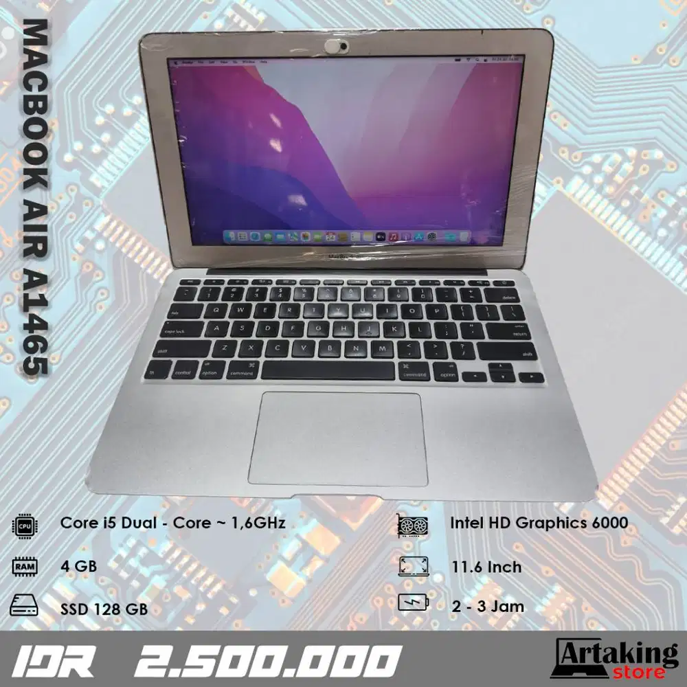 Macbook Air A1465 (2015) - Core i5 - Ram 4 GB - Sudah SSD
