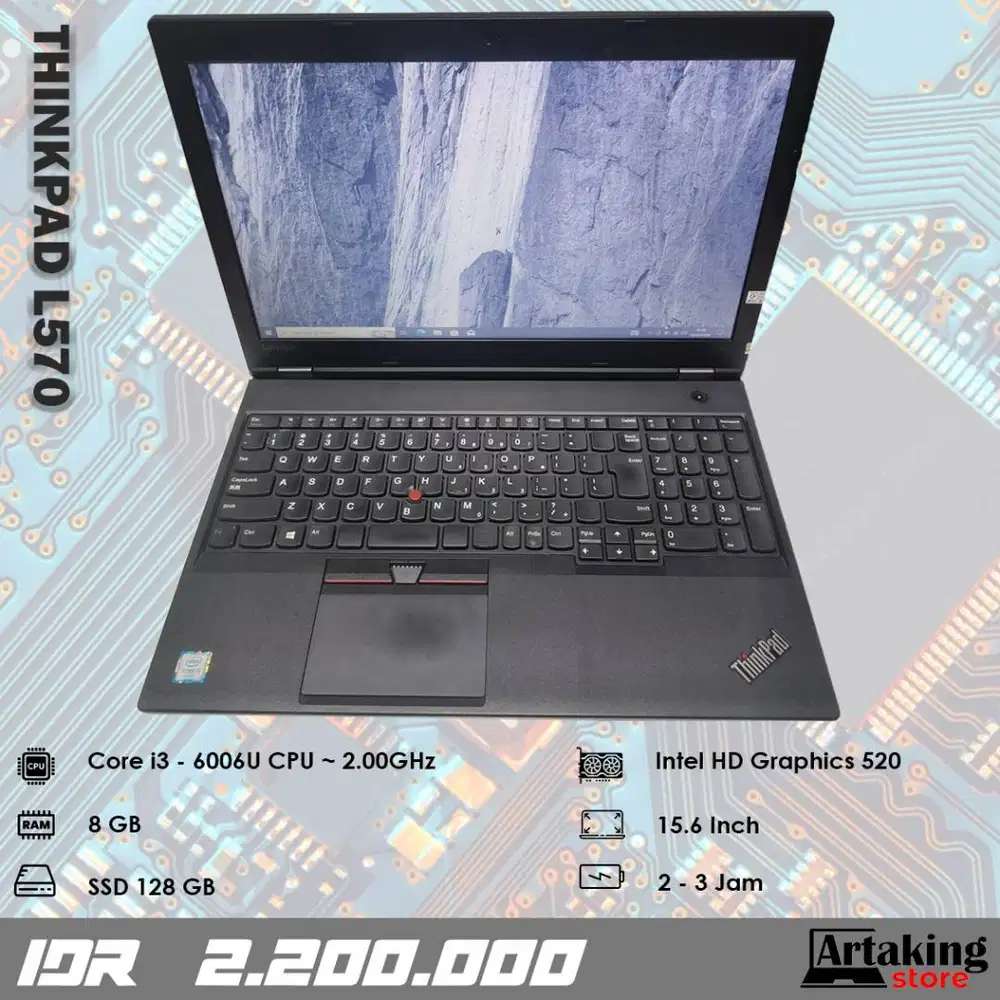 Lenovo Thinkpad L570 - Core i3 - Ram 8 GB - Sudah SSD
