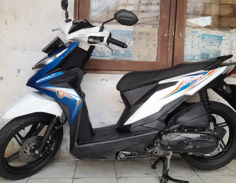 Honda beat Eco 2019 cbs combi break cw asli biru putih