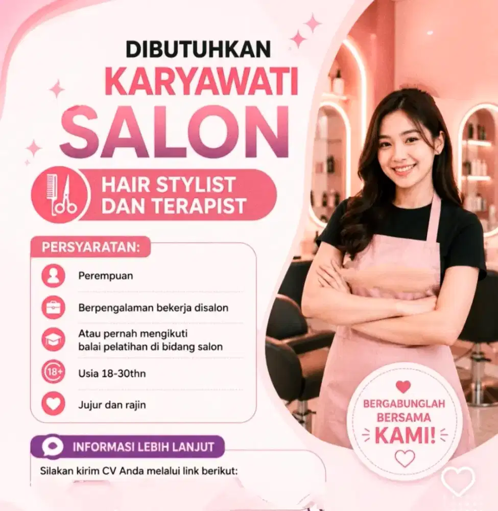 Lowongan Hair stylist dan kapster
