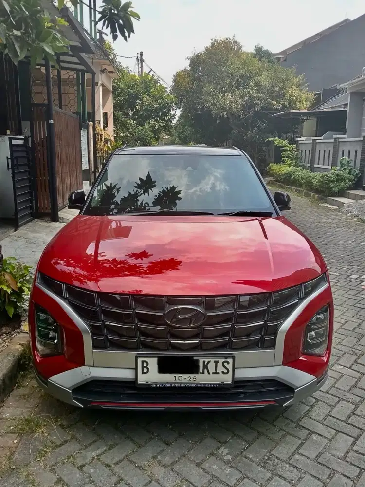 Hyundai Creta Prime 2023 Merah Two Tone KM Rendah Pajak Agustus 2027