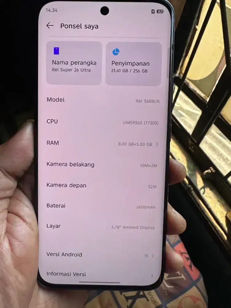 Itel s26 ultra 8/256gb (fullset garansi on(