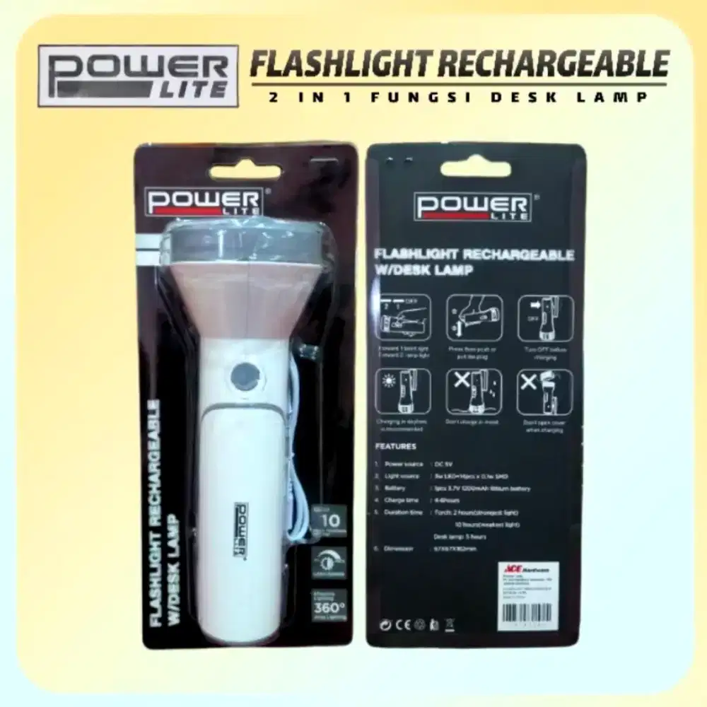Baru - 2in1 senter ace hardware recharge