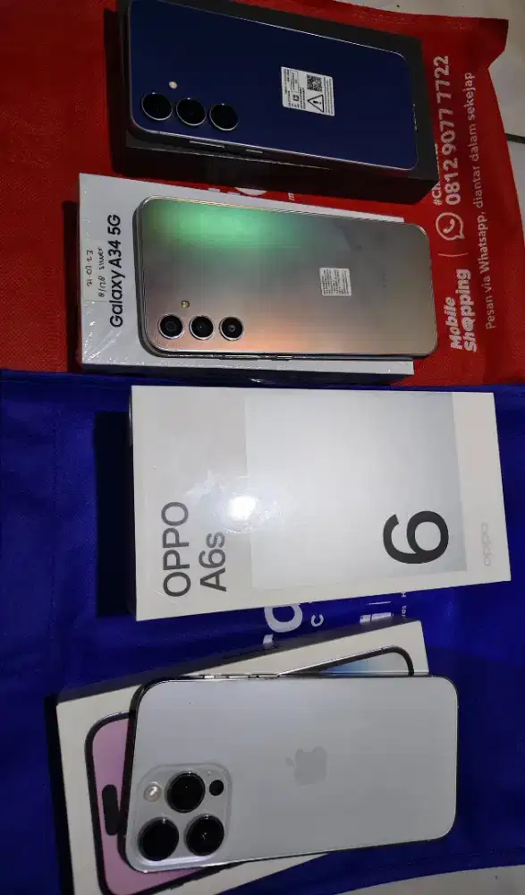 Stock ready
Oppo A6s segel 8/128GB
Samsung S25FE 5G 8/256GB
Samsung A3