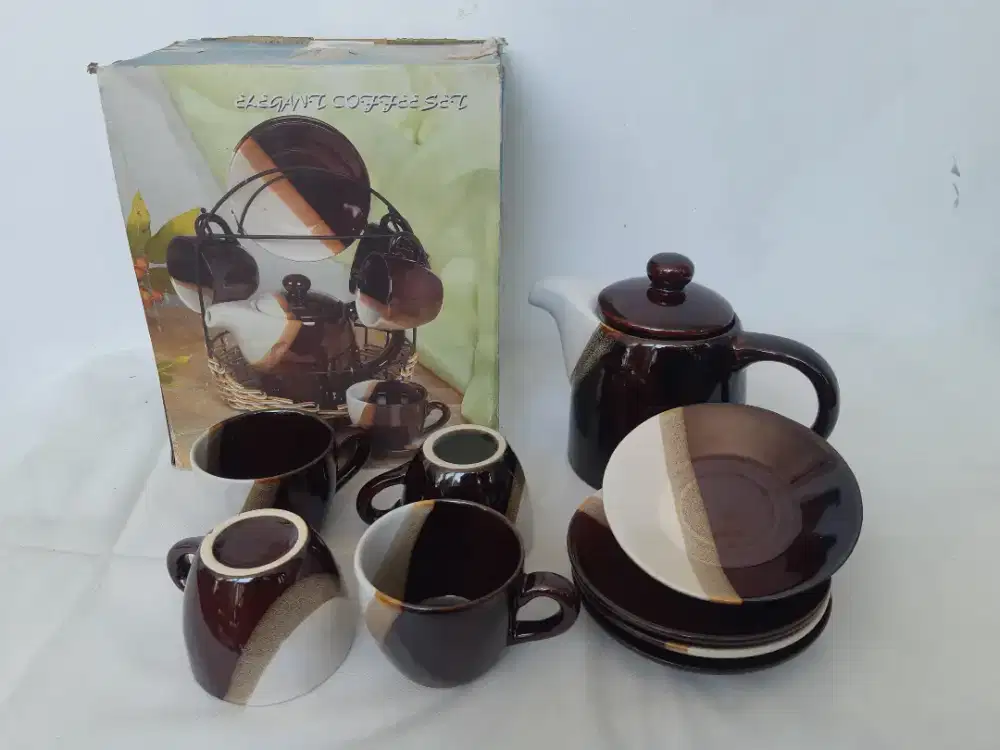 Tea Set Keramik Two Tone