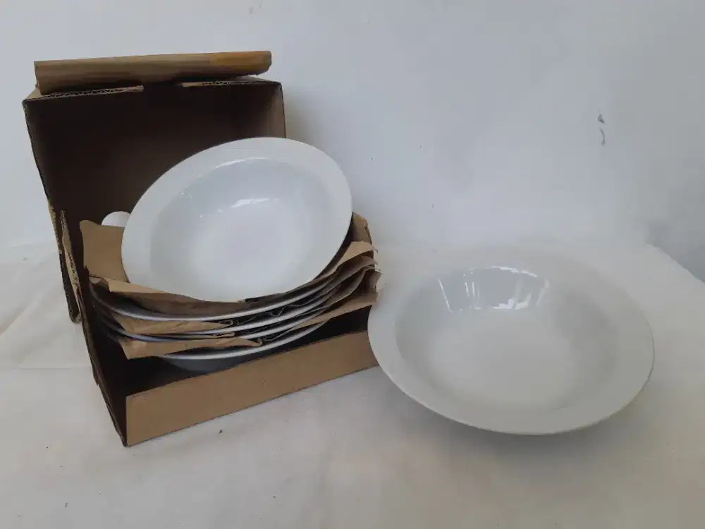 Mangkuk Sup Keramik Polos 3 set