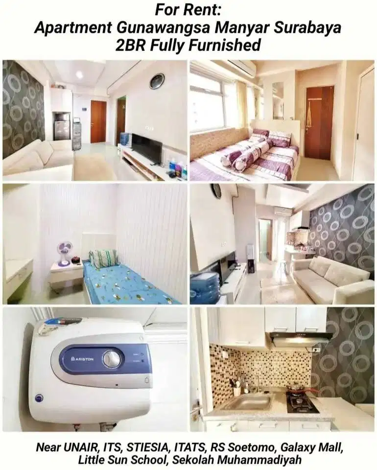 Disewakan Apartment Gunawangsa Manyar Surabaya