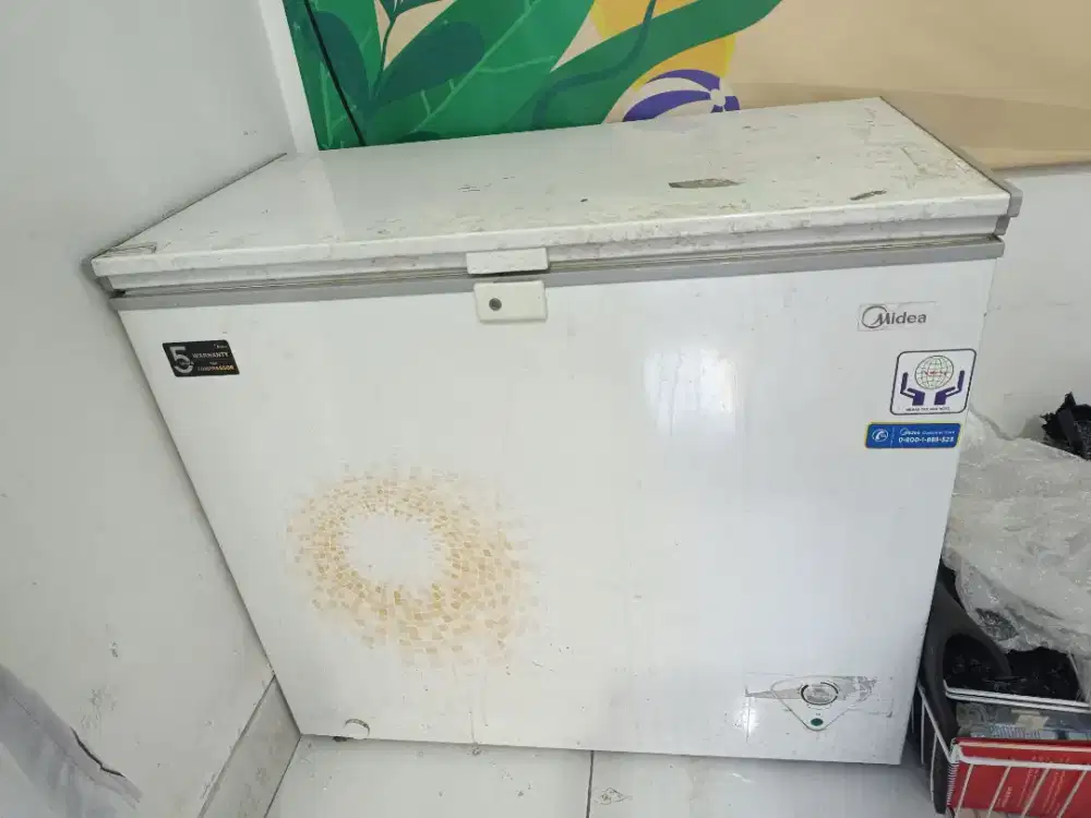 Chest Freezer Midea Bekas Kondisi Normal - Lemari Pembeku Frozen Food