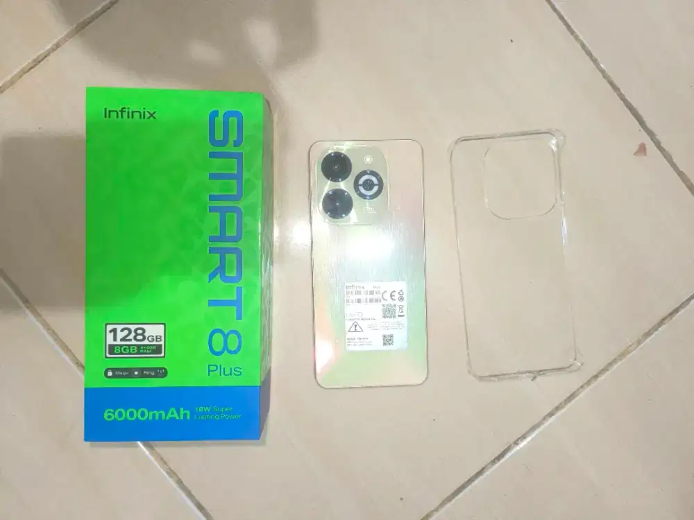 Infinix Smart 8+ (4+4/128GB) cam 50Mp Lengkap, MULUS. NET