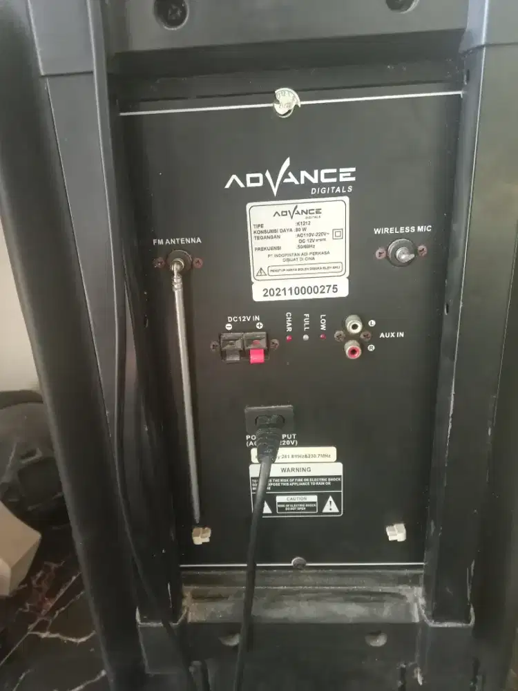 Speker ADVANCE tipe K1212