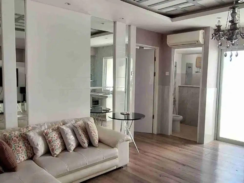 Educity 2 BR Corner jadi 1 BR full furnish mewah selangkah ke Pakuwon City Mall, ITS, WM