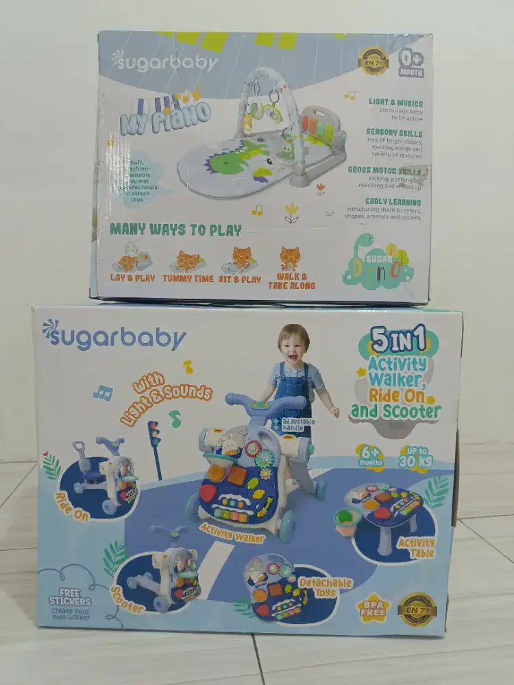 Sugar Baby 5 in 1 + playmat piano 0+