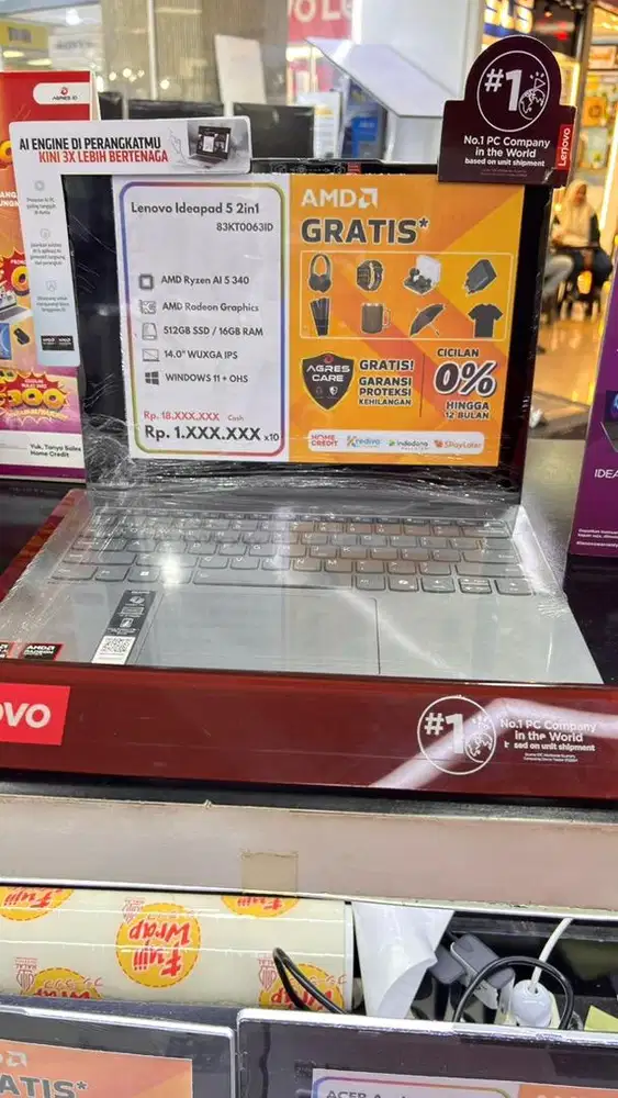 Laptop Lenovo Ideaped 5 2in1  Cicilan Murah Dp Mulai 0 Proses cepat