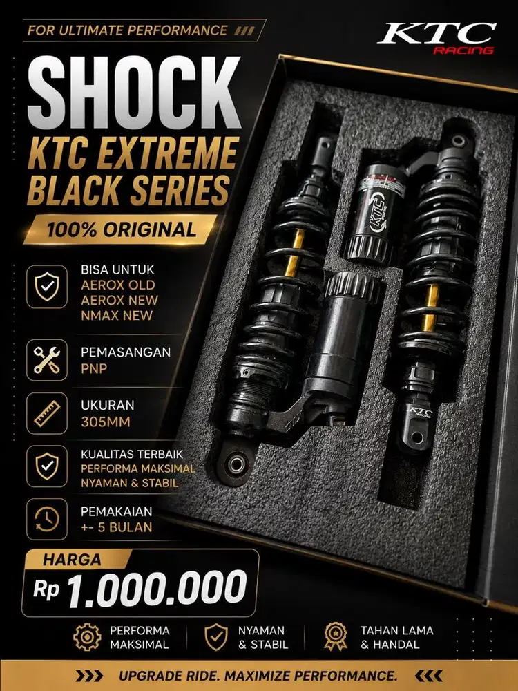 SHOCK KTC EXTREME BLACK SERIES 305MM ORIGINAL – AEROX & NMAX