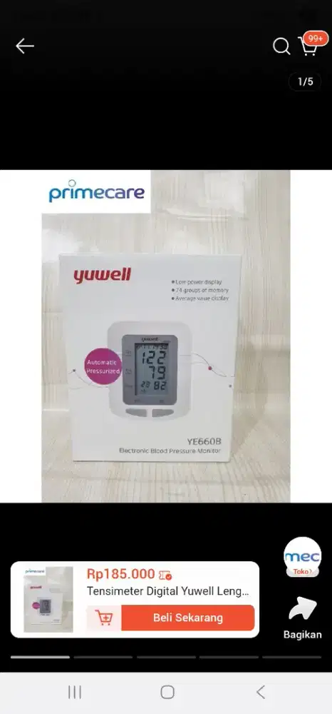 Tensimeter Digital Yuwell YE660B