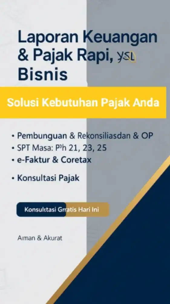 Jasa urus pelaporan SPT Tahunan Badan ,OP