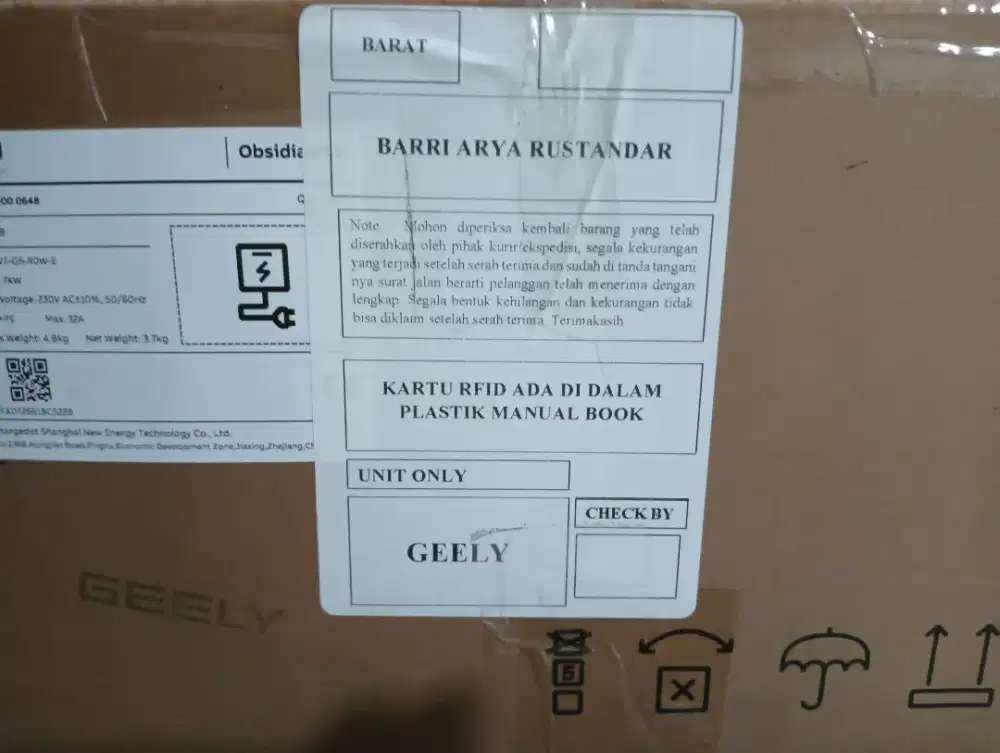 Wall Charger mobil geely