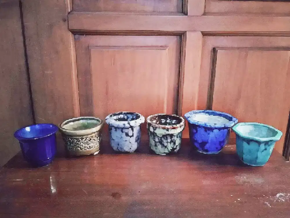 Pot Keramik Mini Vintage Klasik Lawas Jadul Retro
