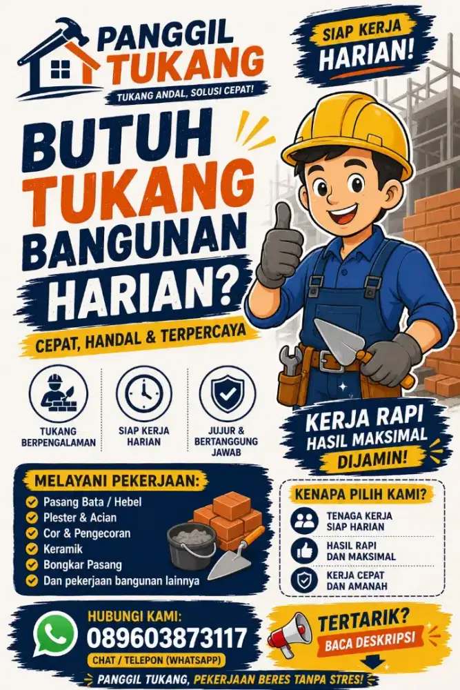 Jasa tukang bangunan harian