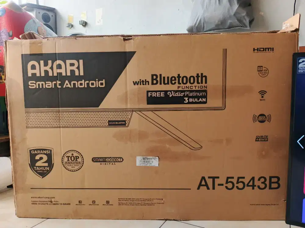 Jual tv 43in smart android akari japan