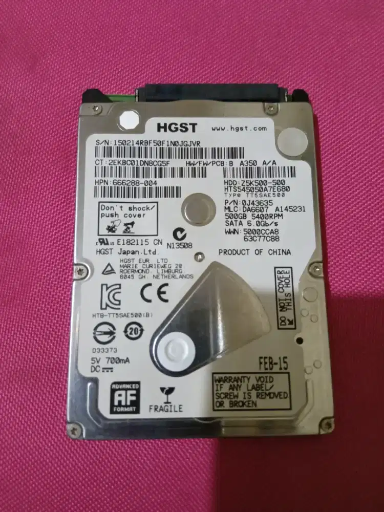 Hardisk laptop 500gb