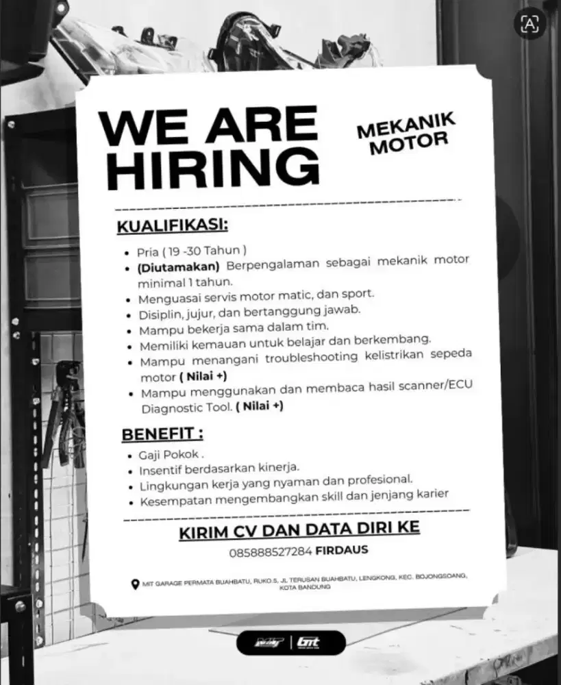 MEKANIK MOTOR SERVIS DAN MODIFIKASI