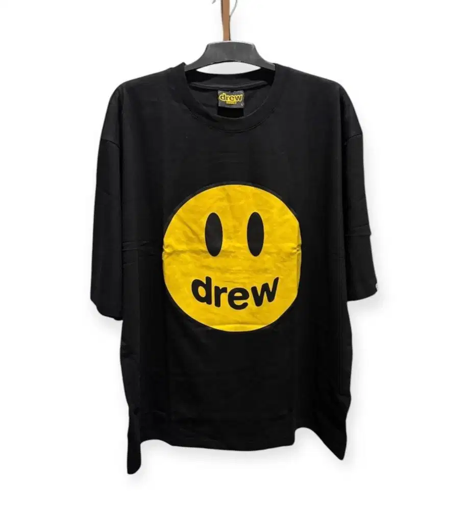 Kaos tshirt preloved bal hitam oversize 74 x 65 smile drew