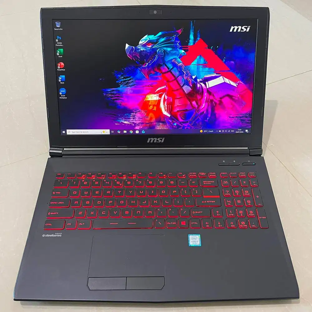 Laptop Gaming GTX 1050 Core i7-7700HQ SSD 128GB + HDD 1TB. MSI MURAAH!