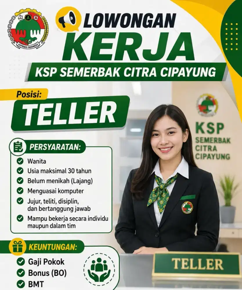 Lowongan Kerja Teller