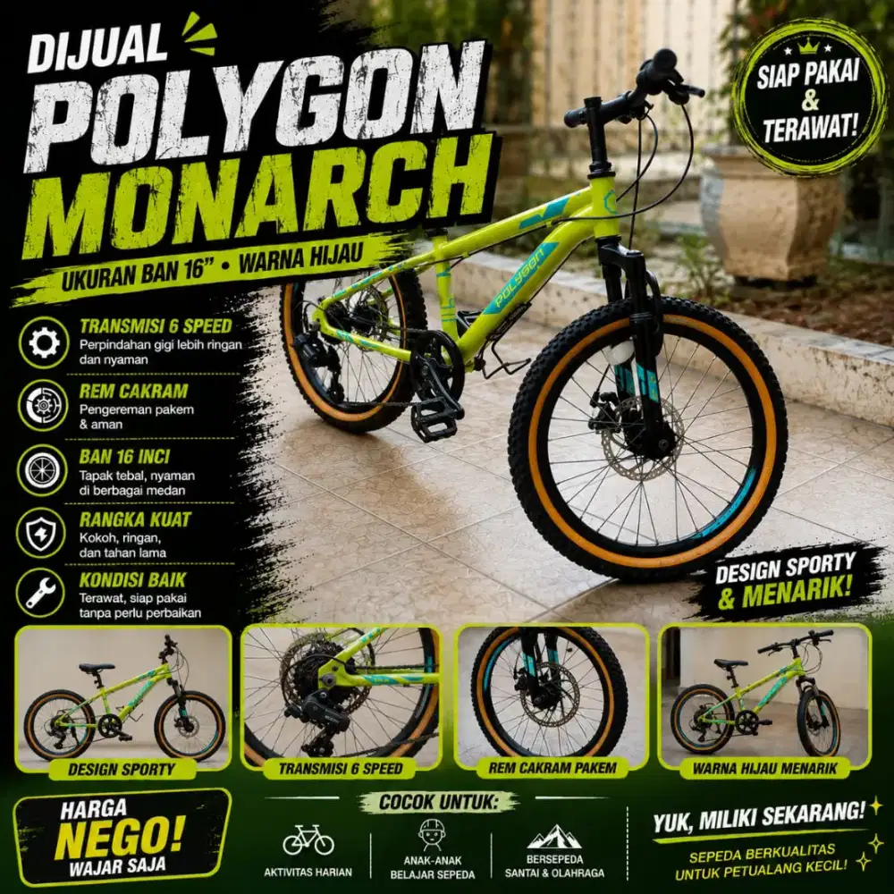 sepeda anak polygon monarch