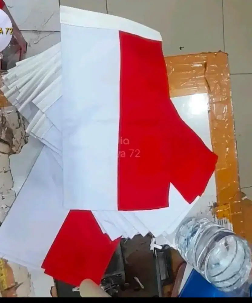 Ready bendera mobil ukuran 16x25 bahan drill premium