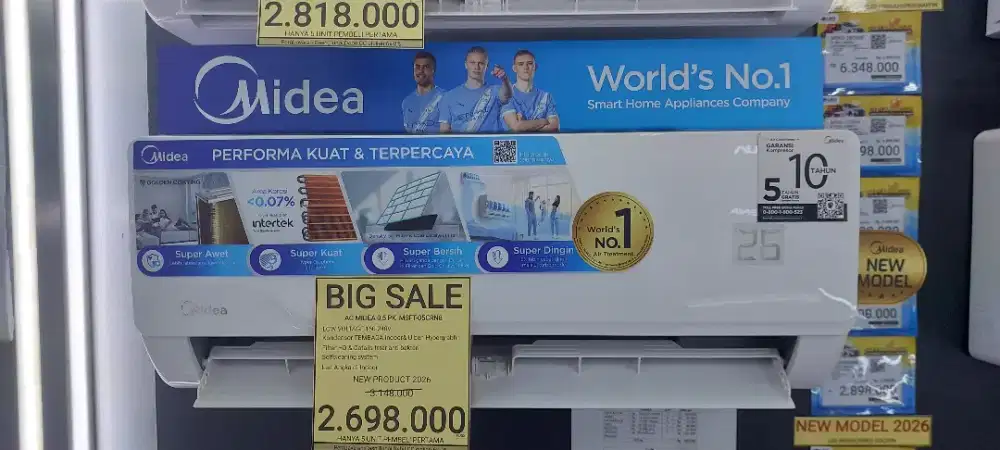 AC Midea 0.5PK Kredit Tanpa DP Bunga 0%