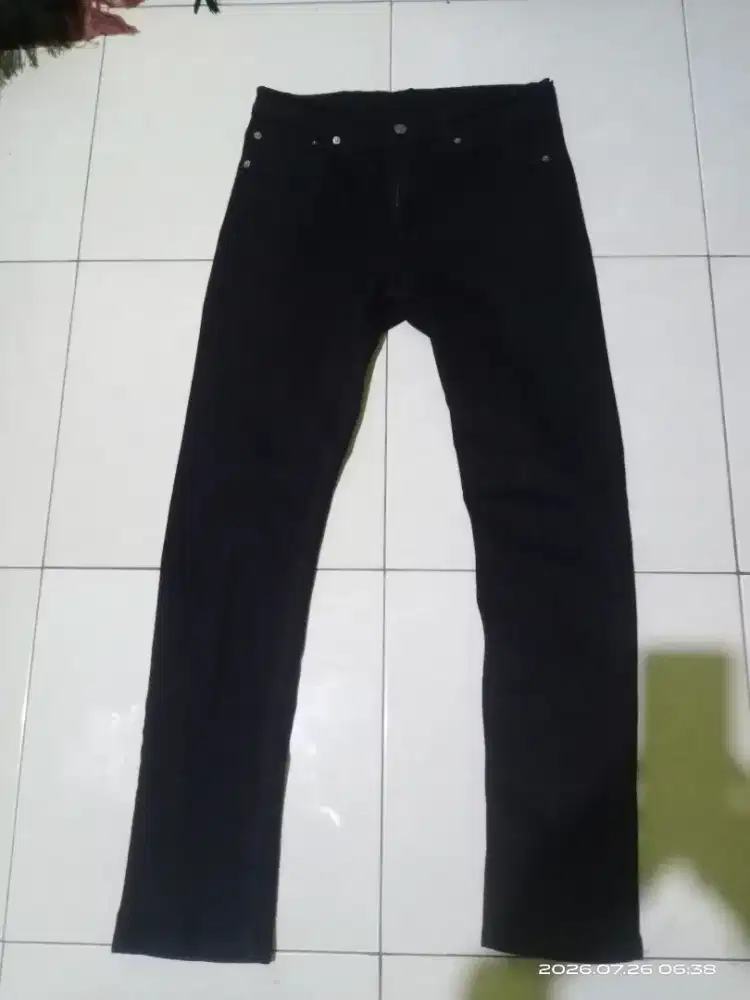 Celana jeans pria Original Levis 511 Black W32 L32