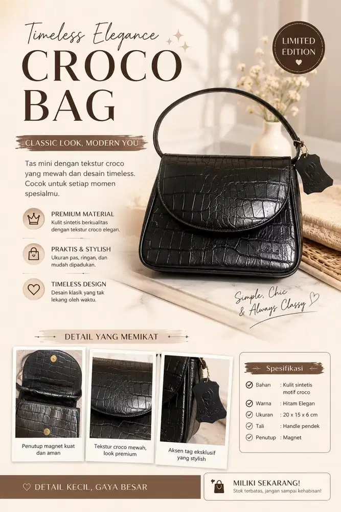 Tas hitam  (handbag)