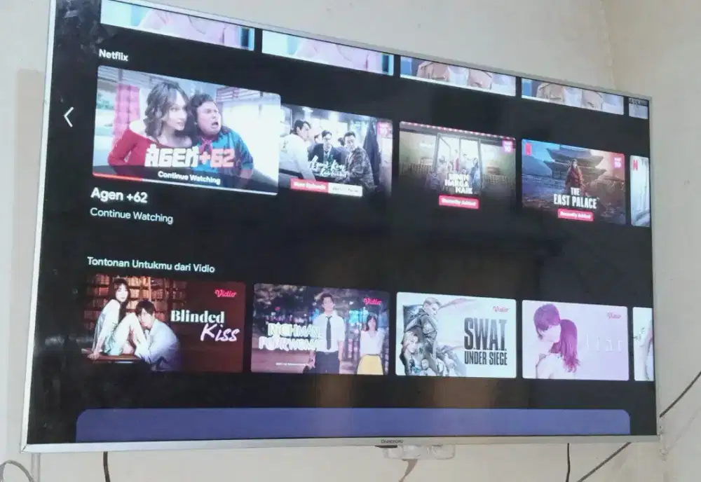 Tv Android Digital U58H7A CHANGHONG 58inch,normal,gmbar jernih,nominus