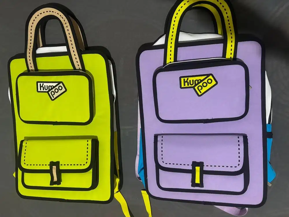 JUAL TAS KUMPOO BADMINTON RARE 2D CARTOON ORIGINAL 550 rb!!